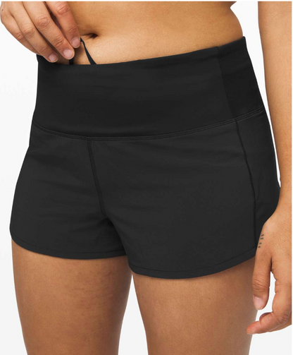 Lululemon Speed Up Short 2.5" Inseam Black Sz 10