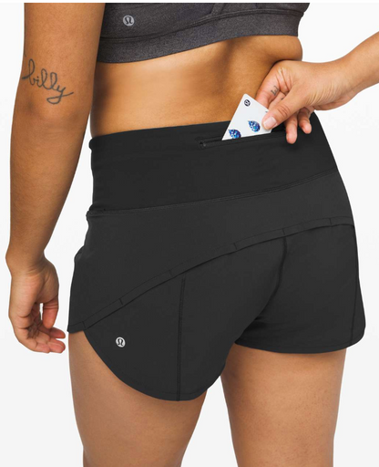 Lululemon Speed Up Short 2.5" Inseam Black Sz 10