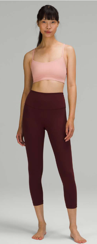 Lululemon Flow Y Bra Nulu Light Support, A–C Cups Pink Puff Sz 10