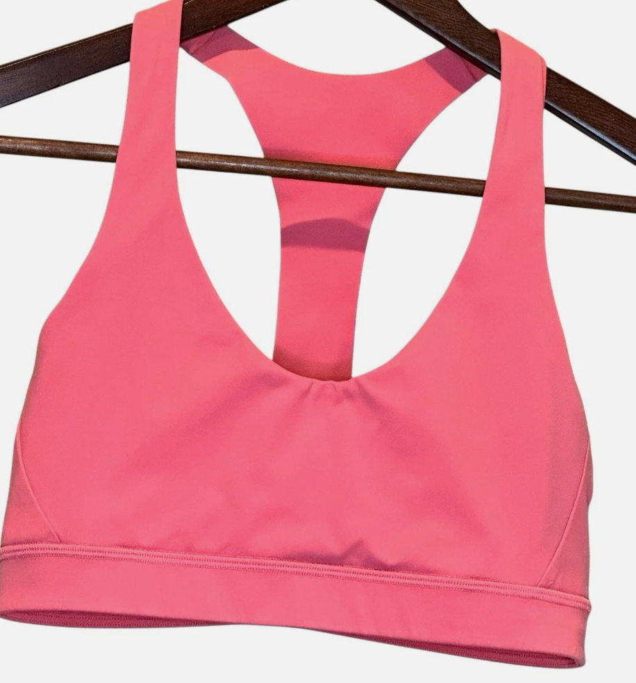 Lululemon Break Free Bra Nulux Flash Light Tone SZ 10