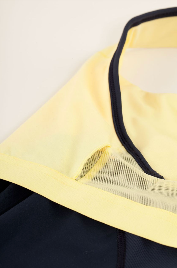 Lululemon Cardio Kick Tank Mellow Lemon/Burning Yellow/Inkwell Sz 10