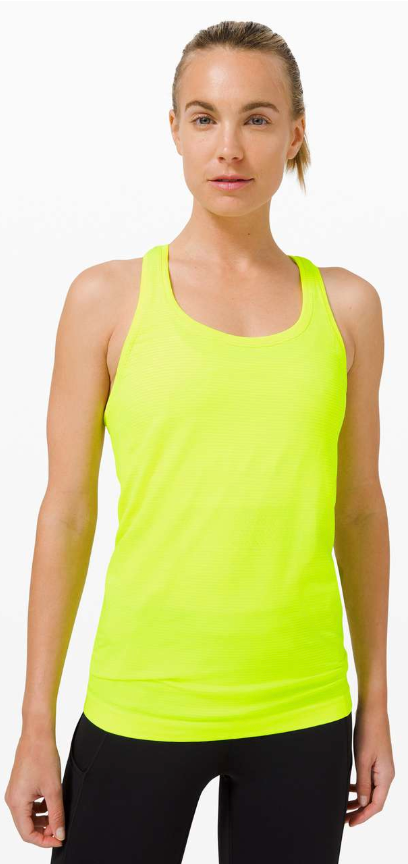 Lululemon Swiftly Tech Racerback 2.0 Highlight Yellow/Highlight Yellow Sz 10 Brand New