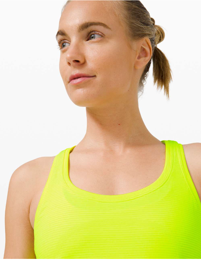 Lululemon Swiftly Tech Racerback 2.0 Highlight Yellow/Highlight Yellow Sz 10 Brand New