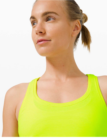 Lululemon Swiftly Tech Racerback 2.0 Highlight Yellow/Highlight Yellow Sz 10 Brand New