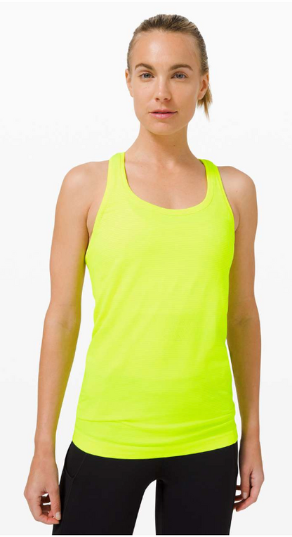 Lululemon Swiftly Tech Racerback 2.0 Highlight Yellow/Highlight Yellow Sz 10 Brand New