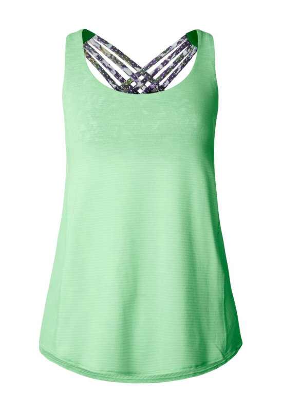 Lululemon Wild Tank Heathered Pistachio/Floral Sport White Multi Sz 10