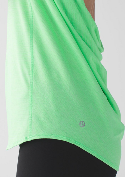 Lululemon Wild Tank Heathered Pistachio/Floral Sport White Multi Sz 10