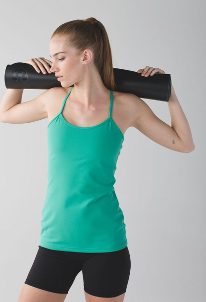 Lululemon Power Y Tank Bali Breeze Sz 10