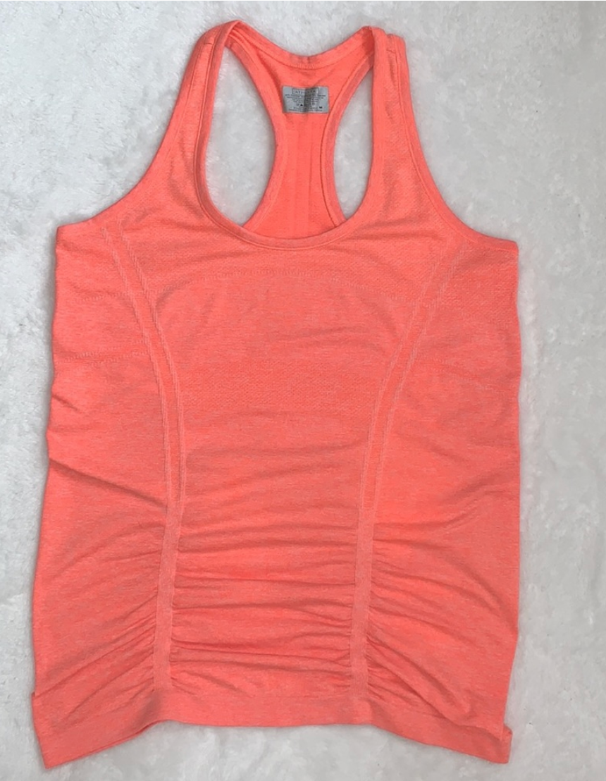 Z Athleta Fastest Track Racerback Tank Top Neon Orange Med