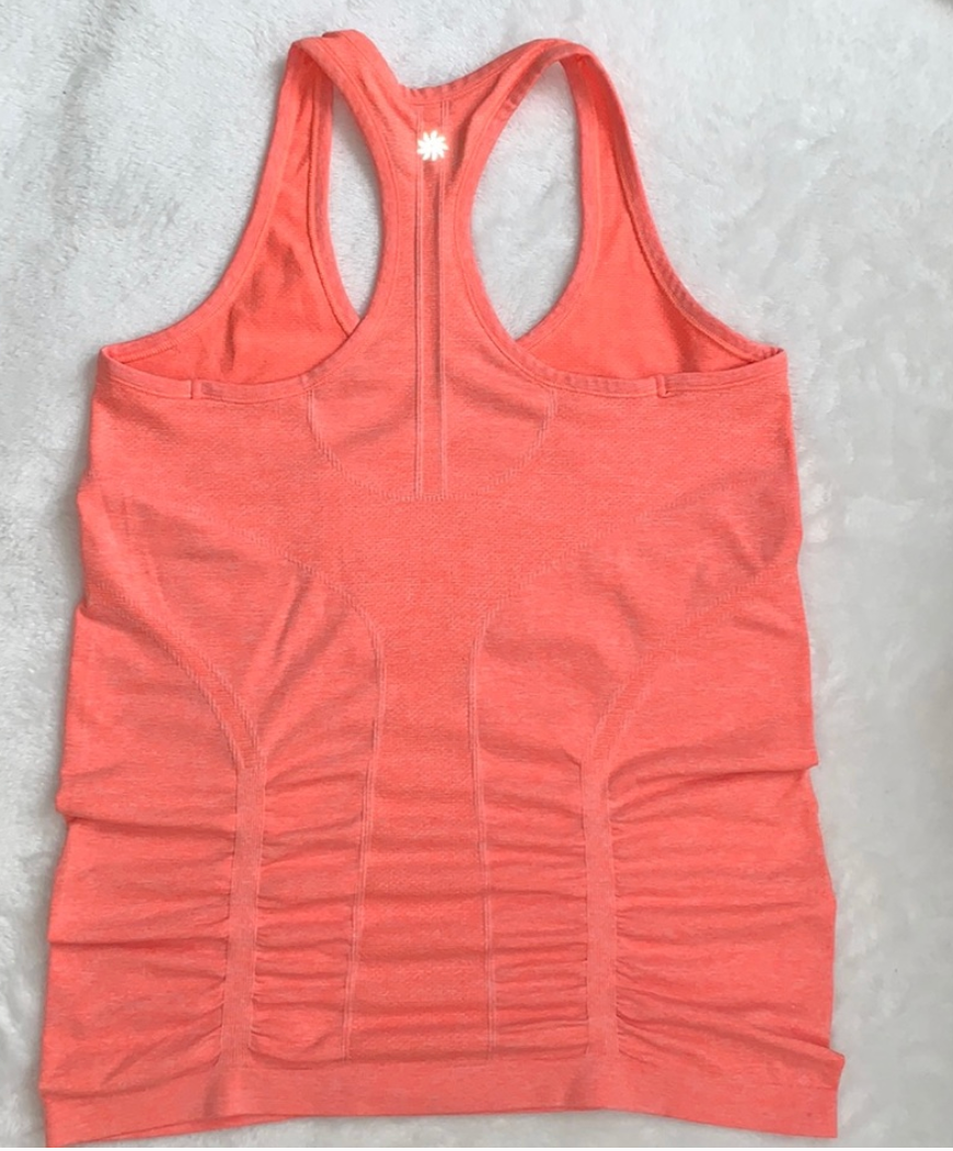 Z Athleta Fastest Track Racerback Tank Top Neon Orange Med