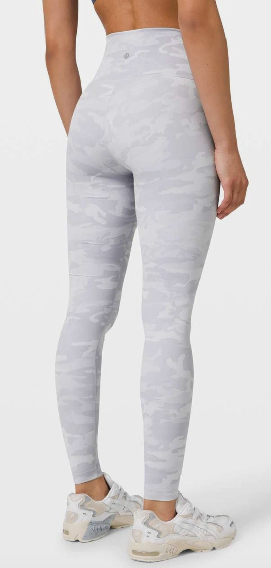 Lululemon Wunder Under High-Rise Tight 25" Inseam Incognito Camo Jacquard Alpine White Starlight