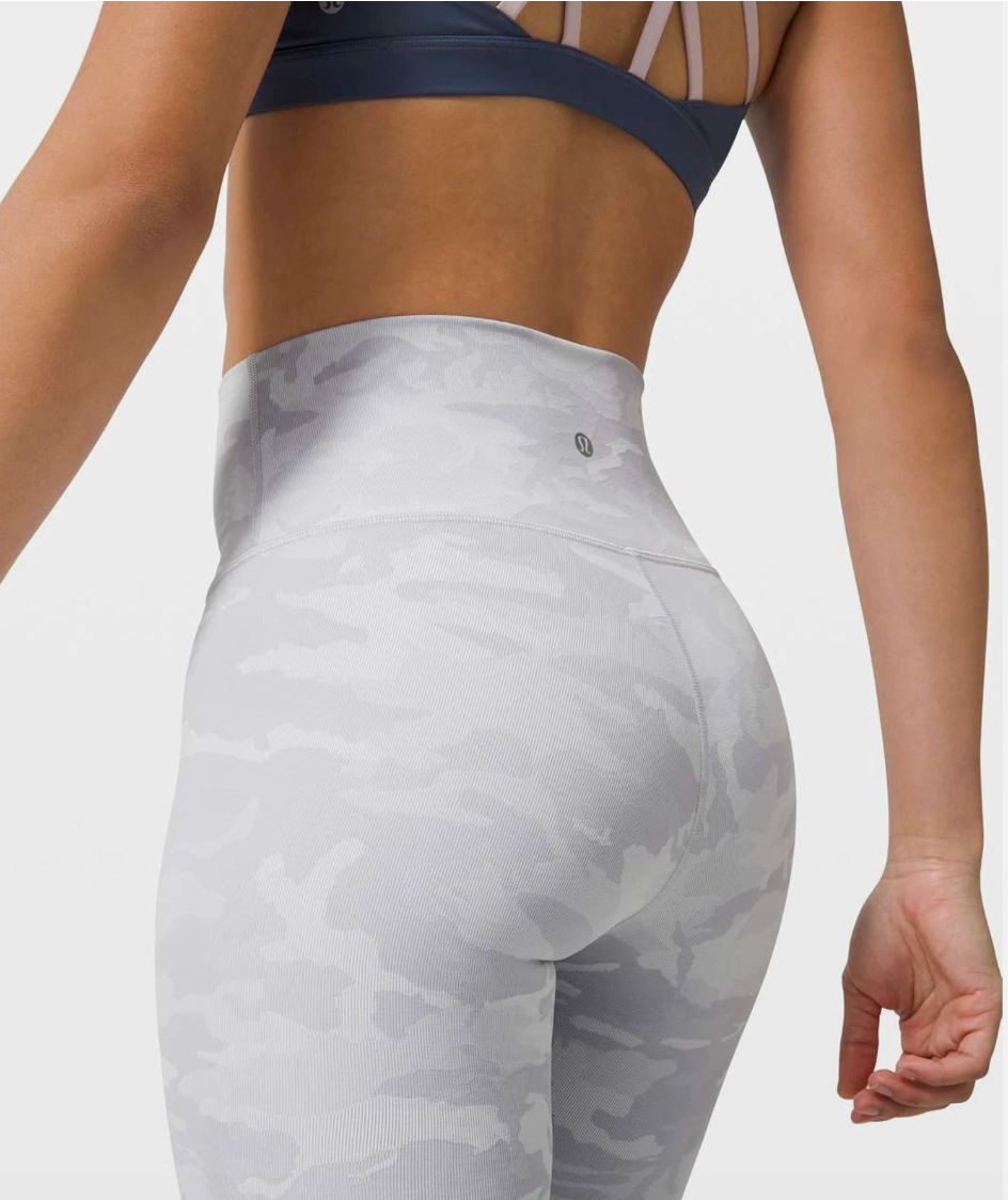 Lululemon Wunder Under High-Rise Tight 25" Inseam Incognito Camo Jacquard Alpine White Starlight