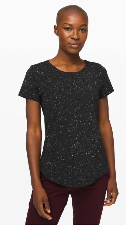 Lululemon Women's Love Crew III Splatter Dye Black Sz 6