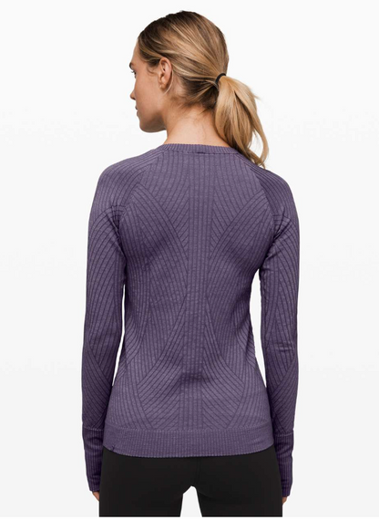 Lululemon Rest Less Pullover Moonwalk/White Sz 6 Brand New