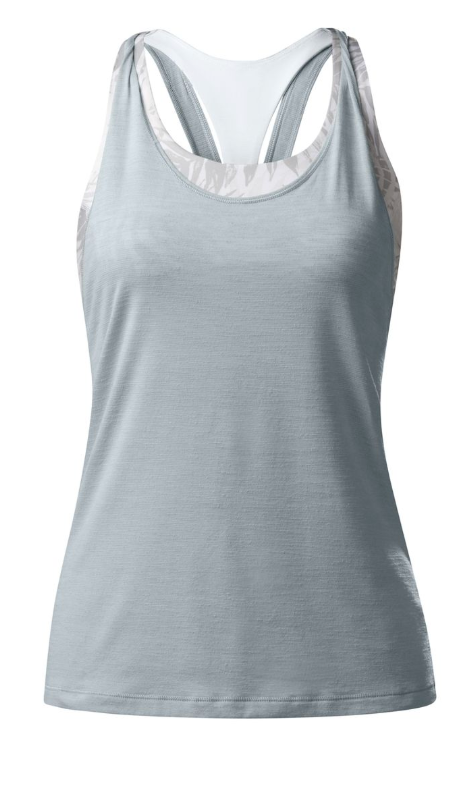 Lululemon Twist and Toil Tank Heathered Seal Grey/Palm Camo White Nimbus Sz 10