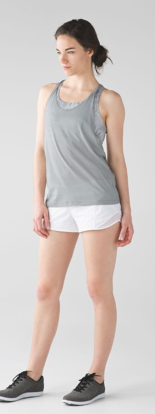 Lululemon Twist and Toil Tank Heathered Seal Grey/Palm Camo White Nimbus Sz 10