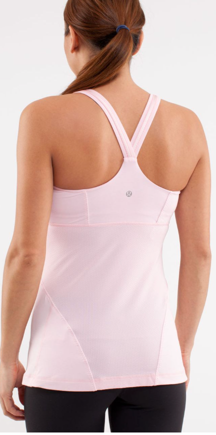 Lululemon Cross My Heart Tank Heathered Pig Pink Sz 10
