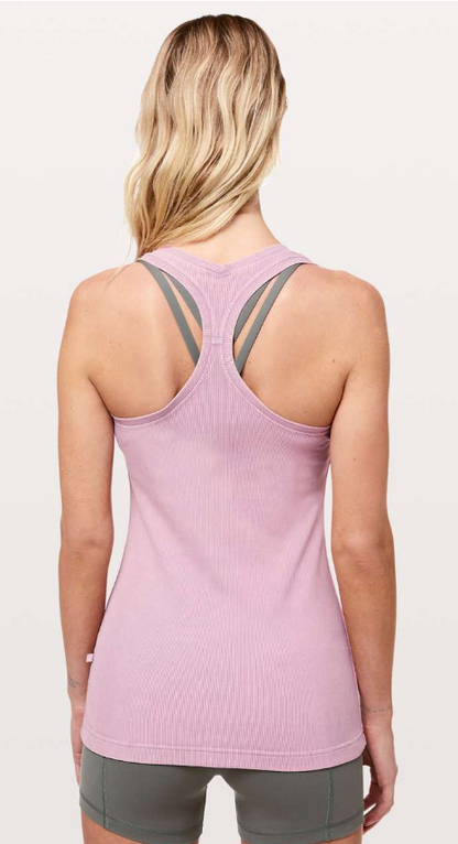 Lululemon Cool Racerback Tank Rib Washed Antoinette Sz 10