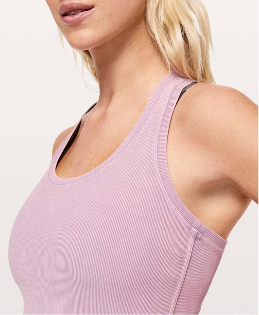Lululemon Cool Racerback Tank Rib Washed Antoinette Sz 10