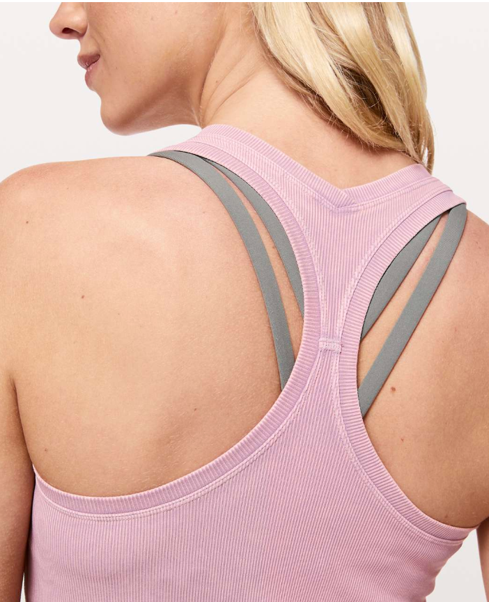 Lululemon Cool Racerback Tank Rib Washed Antoinette Sz 10