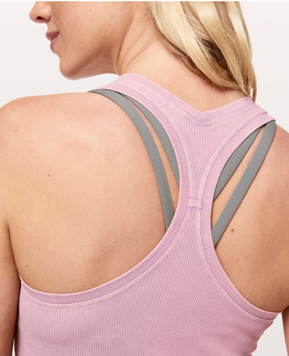 Lululemon Cool Racerback Tank Rib Washed Antoinette Sz 10