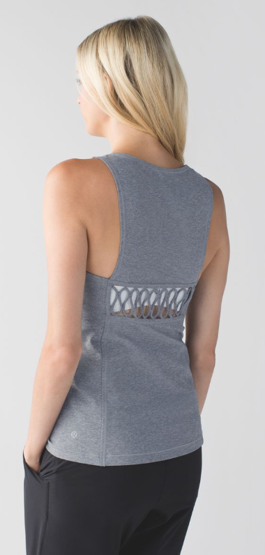 Lululemon Sweaty Or Not Tank Heathered Slate Sz 10 Brand New