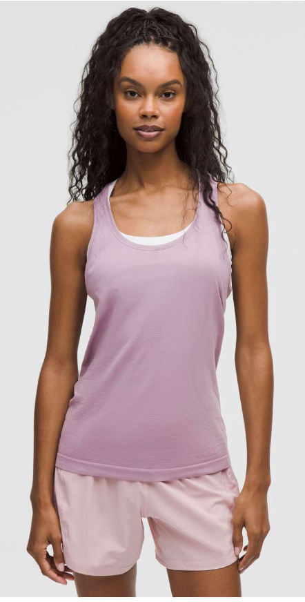 Lululemon Swiftly Tech Racerback Tank Top 2.0 Hip Length Lavender Lux Brand New