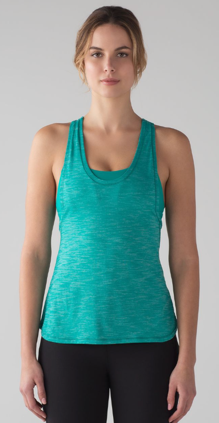 Lululemon Glide and Stride Tank Heathered Viridian Green/Viridian Green Sz 8 Brand New