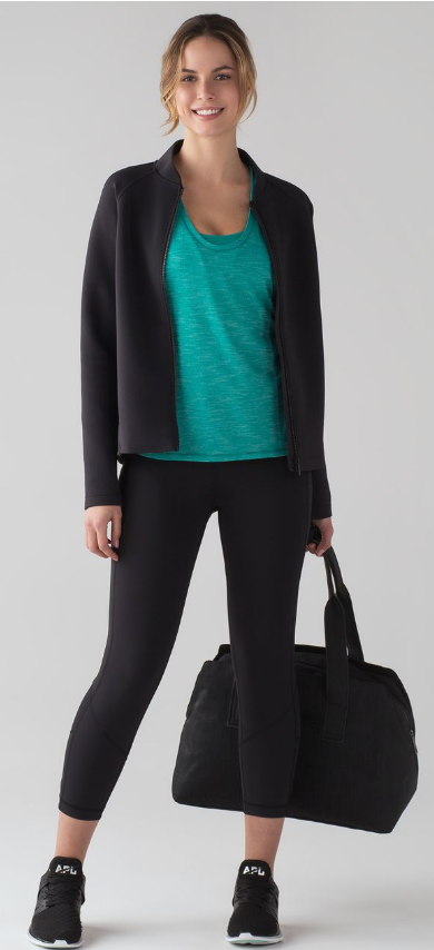Lululemon Glide and Stride Tank Heathered Viridian Green/Viridian Green Sz 8 Brand New