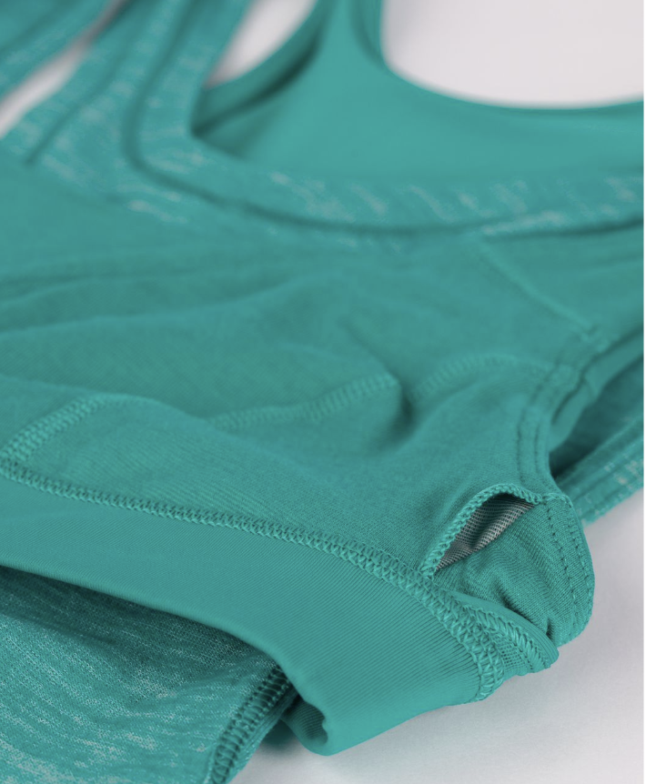 Lululemon Glide and Stride Tank Heathered Viridian Green/Viridian Green Sz 8 Brand New