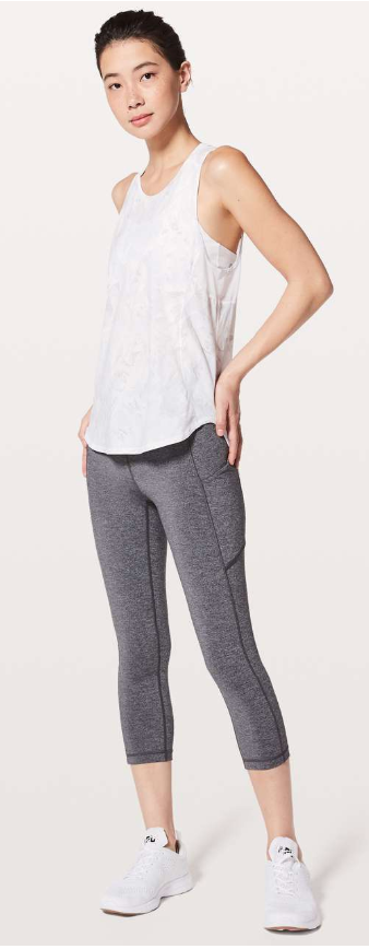 Lululemon Sculpt Tank II Jasmine White Multi/White Sz 8