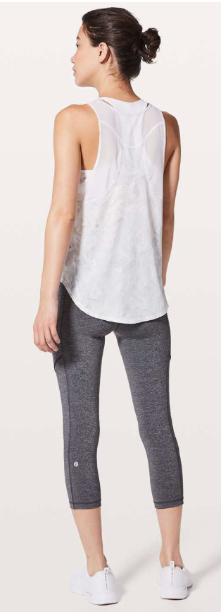 Lululemon Sculpt Tank II Jasmine White Multi/White Sz 8