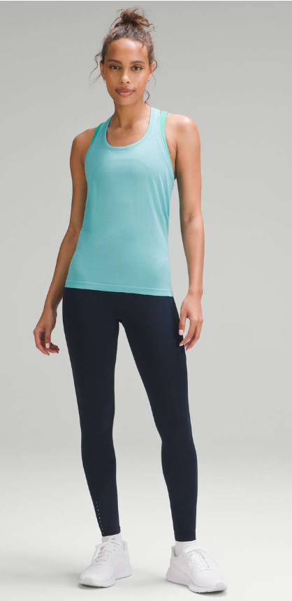 Lululemon Swiftly Tech Racerback Tank Top 2.0 Tidal Teal/Tidal Teal Sz 8