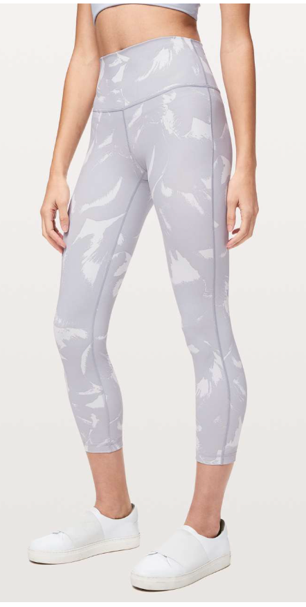 Lululemon Wunder Under High-Rise Tight 25" Inseam Full-On Luxtreme Flower Pop White Silver Lilac Brand New