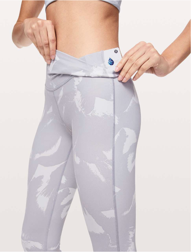 Lululemon Wunder Under High-Rise Tight 25" Inseam Full-On Luxtreme Flower Pop White Silver Lilac Brand New