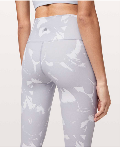 Lululemon Wunder Under High-Rise Tight 25" Inseam Full-On Luxtreme Flower Pop White Silver Lilac Brand New