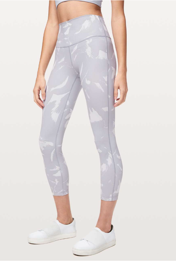 Lululemon Wunder Under High-Rise Tight 25" Inseam Full-On Luxtreme Flower Pop White Silver Lilac Brand New