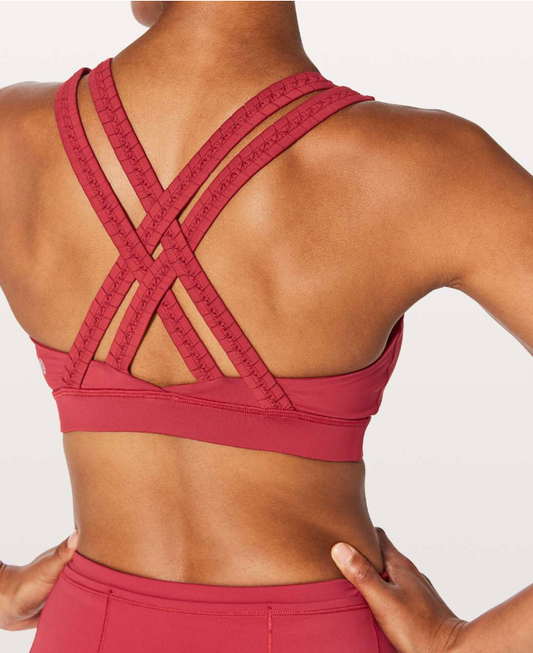 Lululemon Energy Bra Braided Persian Red SZ 10 Brand New