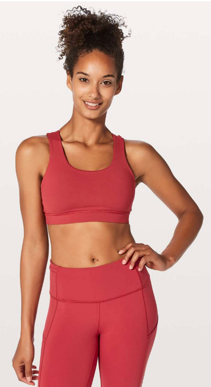 Lululemon Energy Bra Braided Persian Red SZ 10 Brand New
