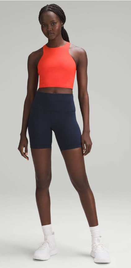 Lululemon Mesh-Back Train Bra Medium Support, A/B Cup Solar Orange Sz 10 Brand New