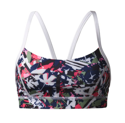 Lululemon Rise and Run Sports Bra Mini Pop Cut Boom Juice Multi/White Sz 10