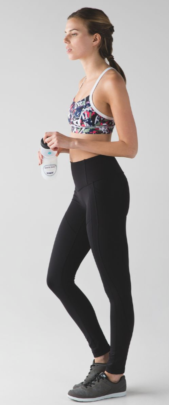 Lululemon Rise and Run Sports Bra Mini Pop Cut Boom Juice Multi/White Sz 10