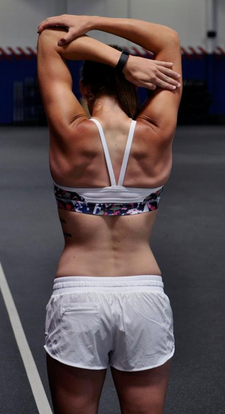 Lululemon Rise and Run Sports Bra Mini Pop Cut Boom Juice Multi/White Sz 10