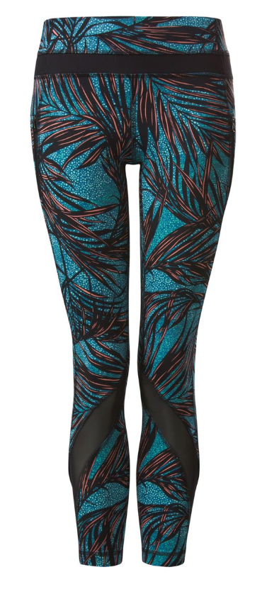 Lululemon Inspire Tight II 7/8 25" Inseam Palm Lace Tofino Teal Multi Sz 6