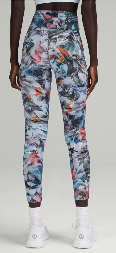 Lululemon Fast and Free High-Rise Tight 25” Inseam Pockets Updated Luminescent Floral Multi Sz 6 Brand New