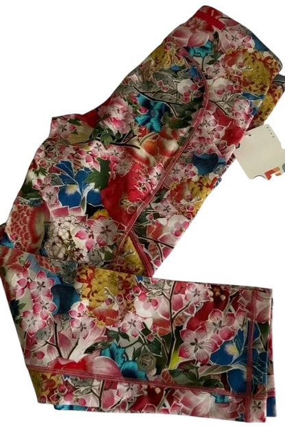 Lululemon Seawheeze 2018 Fast and Free Tights 7/8 25" Inseam Tight Floral Cherry Blossom Sz 6 VERY RARE BRAND NEW