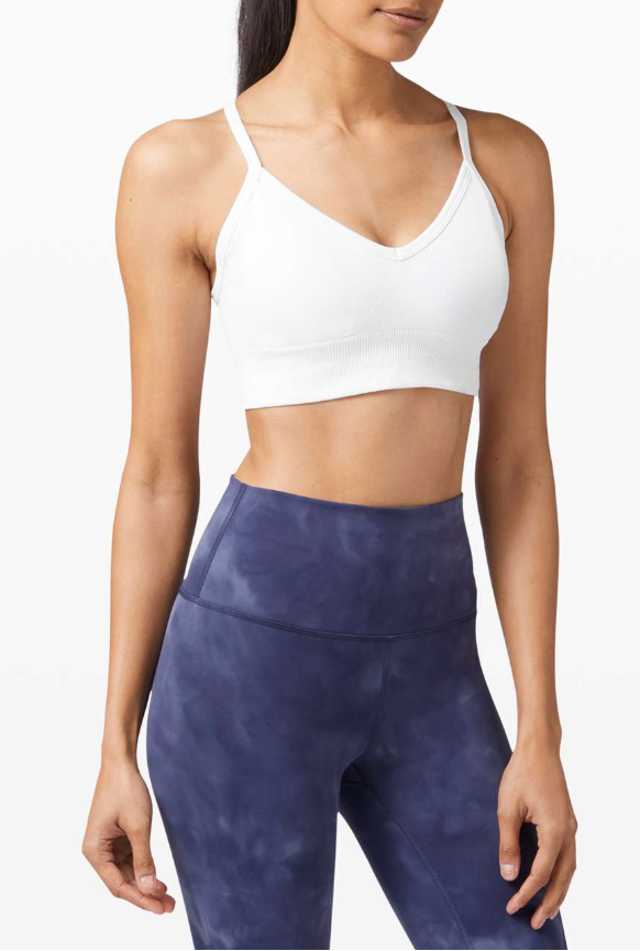 Lululemon Ebb to Street Sports Bra C/D Cup White Sz 10 Brand New