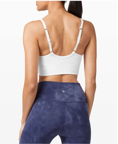 Lululemon Ebb to Street Sports Bra C/D Cup White Sz 10 Brand New