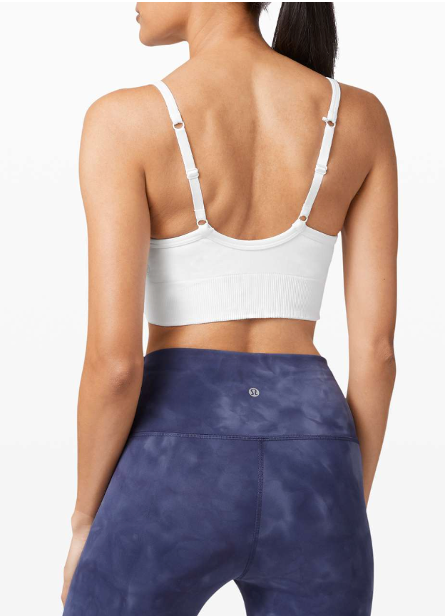 Lululemon Ebb to Street Sports Bra C/D Cup White Sz 10 Brand New