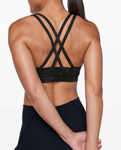 Lululemon Energy Sports Bra Incognito Camo Multi Grey Sz 10 Brand New